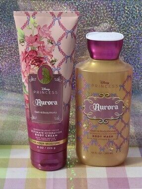 Bed Bath & Beyond Disney Princess Aurora Body Cream & Body Wash Set NEW